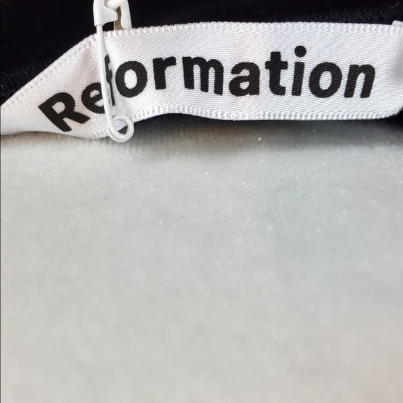 Reformation Zora Bodycon Midi Dress Black Size XL - Picture 9 of 10